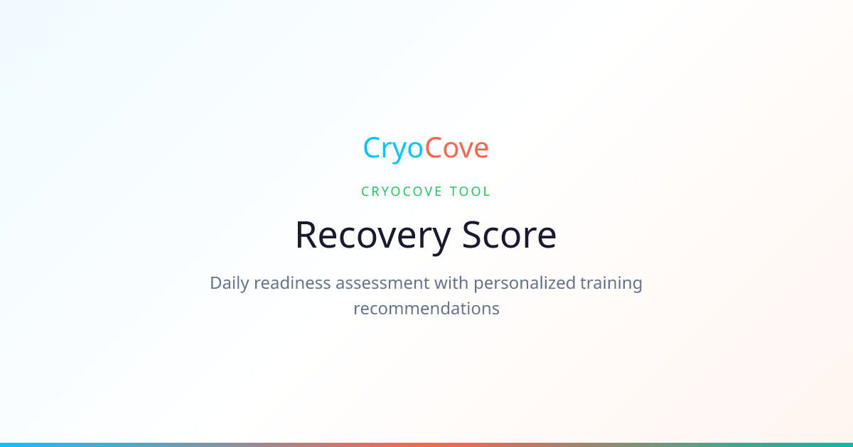 Recovery Score — Daily Readiness Assessment | CryoCove | CryoCove