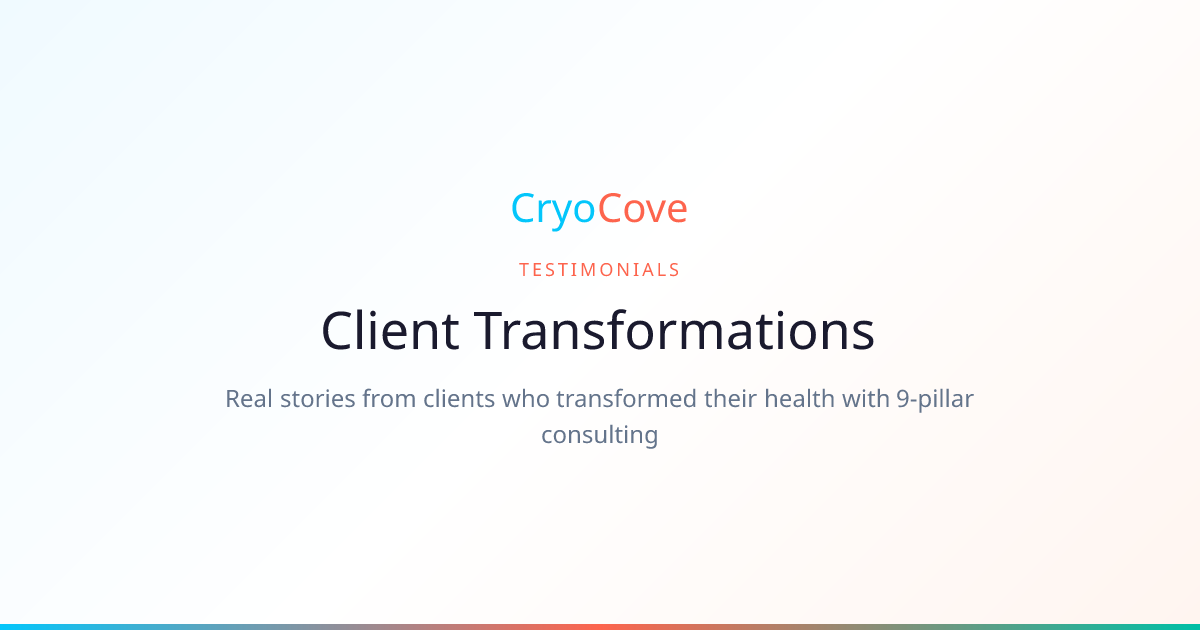 Client Testimonials — Real CryoCove Results | CryoCove