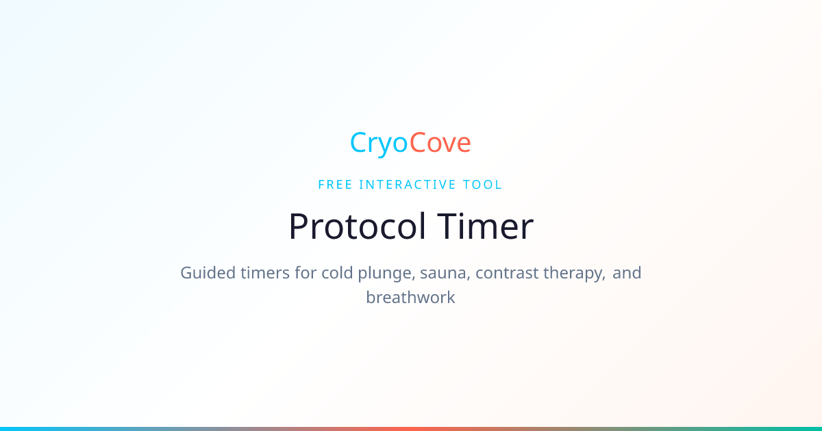 Protocol Timer — Cold Plunge, Sauna & Breathwork Timer | CryoCove ...